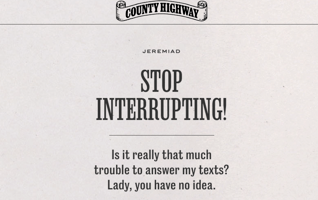 county highway stop interrupting