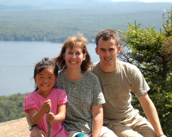 Patty Yellis with Nathanael Yellis , Patty Yellis, Anna Yellis on a Mountain
