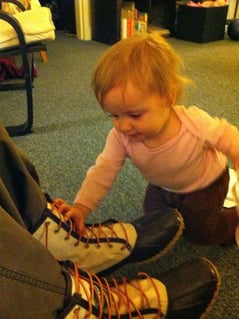 Fenway Bean Boots on my Feet