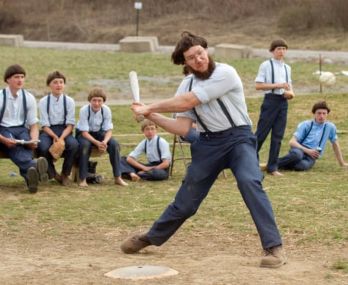Amish baseball player