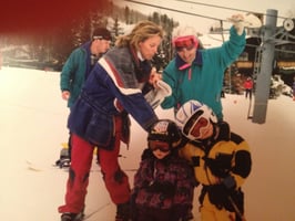 mikkela shiffrin as a child skiing with her family - WSJ