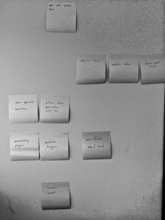 Sticky Notes form the Presentation Script