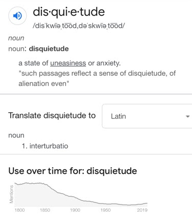 disquietude