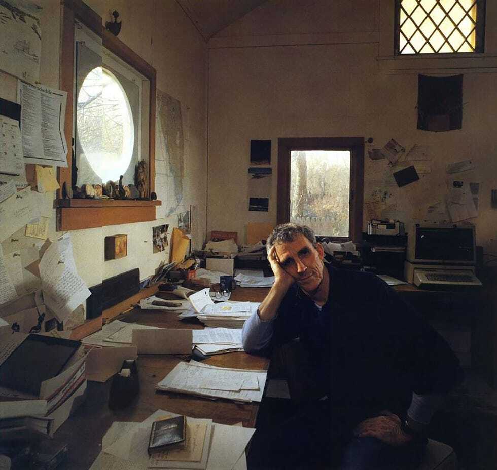 peter matthiessen in his office
